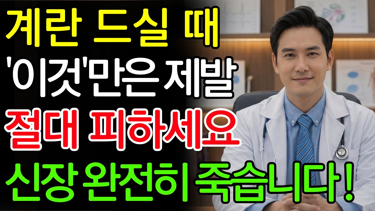 삶은계란 이거랑 먹으면 진짜 독됩니다! 절대 먹으면 안 되는 최악의 궁합 TOP 3 | 혈관막히고 신장망가지는 최악의 조합 | 신장건강 |노년의 건강