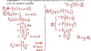 Cumulative distribution technique -- Example 2