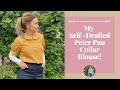 Peter Pan Collar Blouse - My Latest Self Drafted Pattern Sew & Tell Vlog