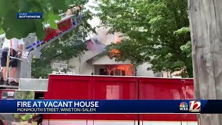 Winston-Salem vacant house fire closes street, Fire Department on scene
