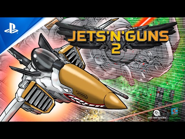 JETS'N'GUNS 2 PS4 EU Game in English NEW Red Art Games Shmup Shoot'em