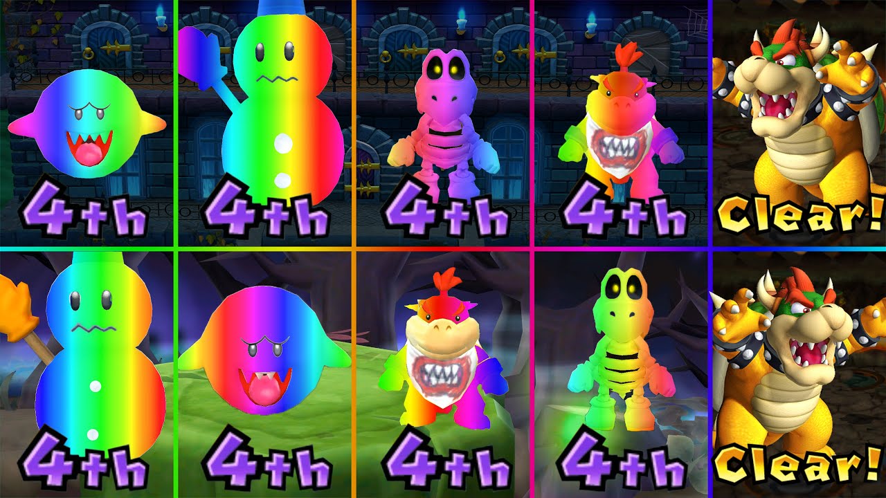 Mario Party 9 - mr. blizzard vs Bowser Jr. vs vs Dry Bones vs King Boo #MarioGame