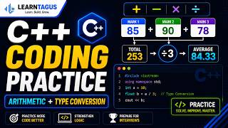 C++ Arithmetic Operators & Type Conversion | Coding Practice for Beginners