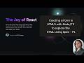 The Joy of React: Creating a Form in HTML5 with Node/TS to explore the HTML Living Spec - P1