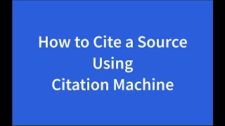 Citation Machine  for Reference Page & Purdue Owl for APA & MLA Resource Formatting Rules