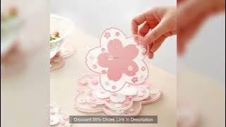 1PC Kawaii Coasters Japanese Style Sakura Coffee Cup Coaster Sakura Insulated Table Mat Tea Milk Cup