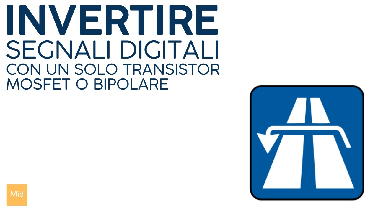 Come invertire un segnale digitale con un solo transistor (mosfet o bipolare)