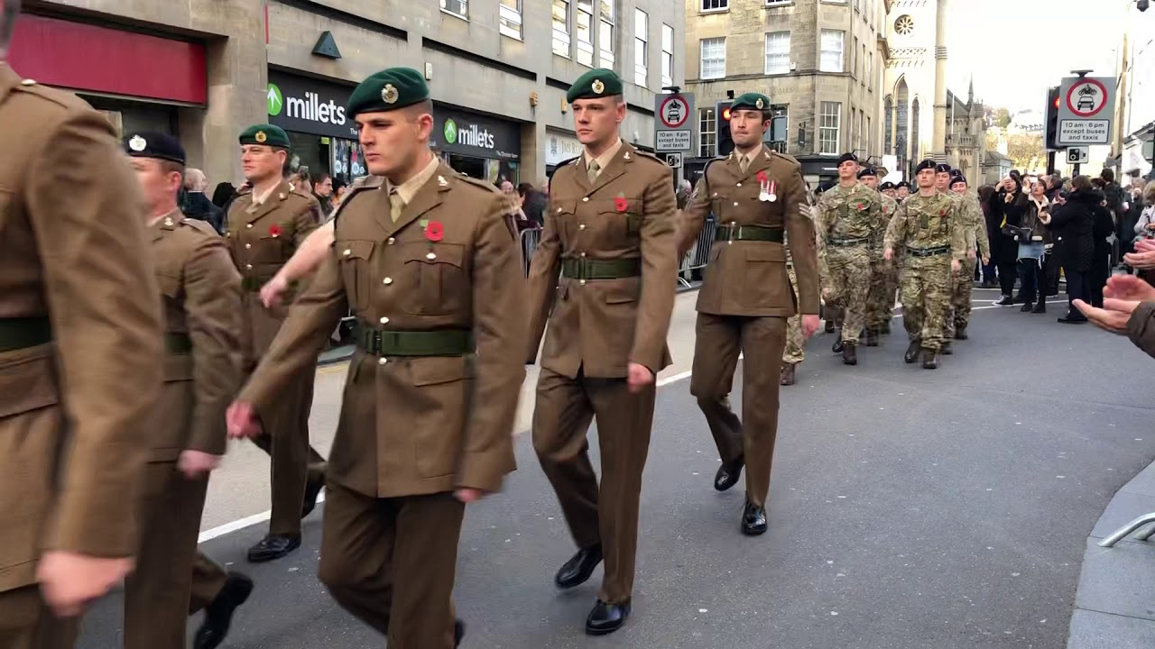Remembrance Parade in Bath UK 2018