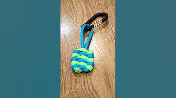Trilobite Keychain | Key Fob 💚💙 #paracord #keychain #diy #keyfob #paracordprojects