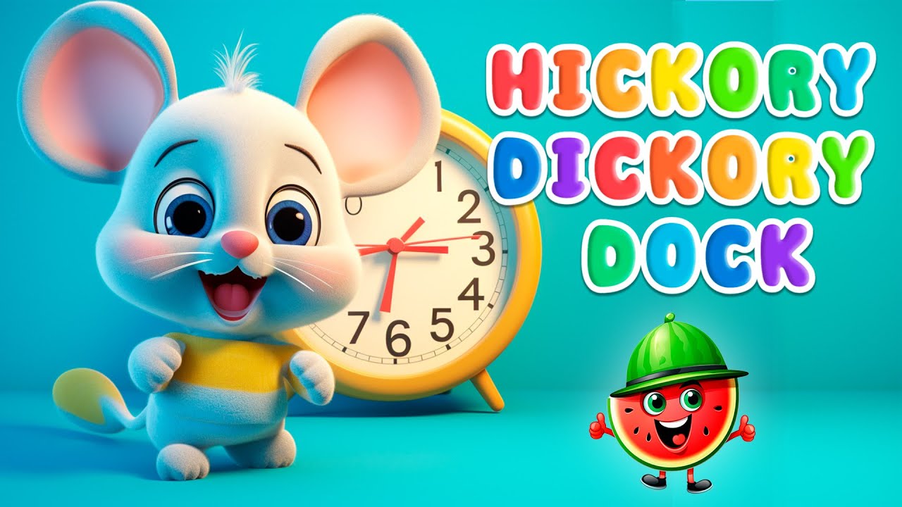 ⏰ Hickory Dickory Dock! 🎵 Nursery Rhymes | Cartoon Animation for Kids ...