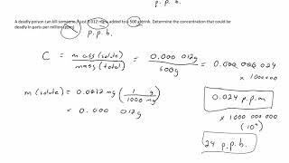 Parts per Million and Billion