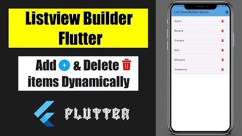 Listview Builder flutter | Flutter Widget