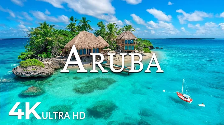 FLYING OVER ARUBA (4K UHD) - Amazing Beautiful Nature Scenery with Relaxing Music - 4K Video UHD