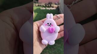DIY cute keychain with clay💖 #handmade #cutekeychain #diy #keychain