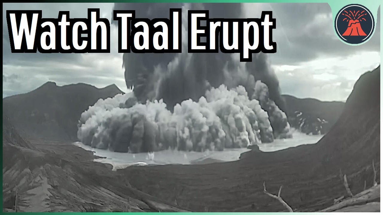Watch the Taal Volcano Explosively Erupt; Enhanced Audio