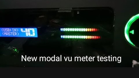 New modal vu meter testing