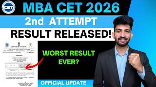 Mba Cet 2nd Attempt Result Released 2026 | Most Shocking Result in CET History