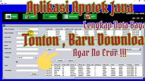 Membuat APLIKASI APOTEK dengan JAVA NETBEANS + MYSQL Lengkap