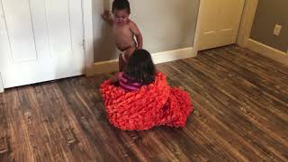 Toddler Cries To Get Inside The Orange Albrea Kid Cocoon screenshot 4