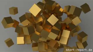 A gold cube