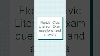Pass the FCLE! Real Style Civics Exam Questions and Answers #fcleexam #civic