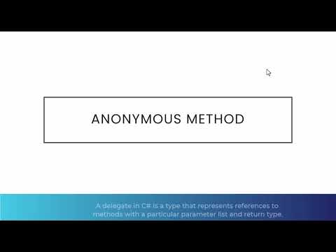 Anonymous Methods in