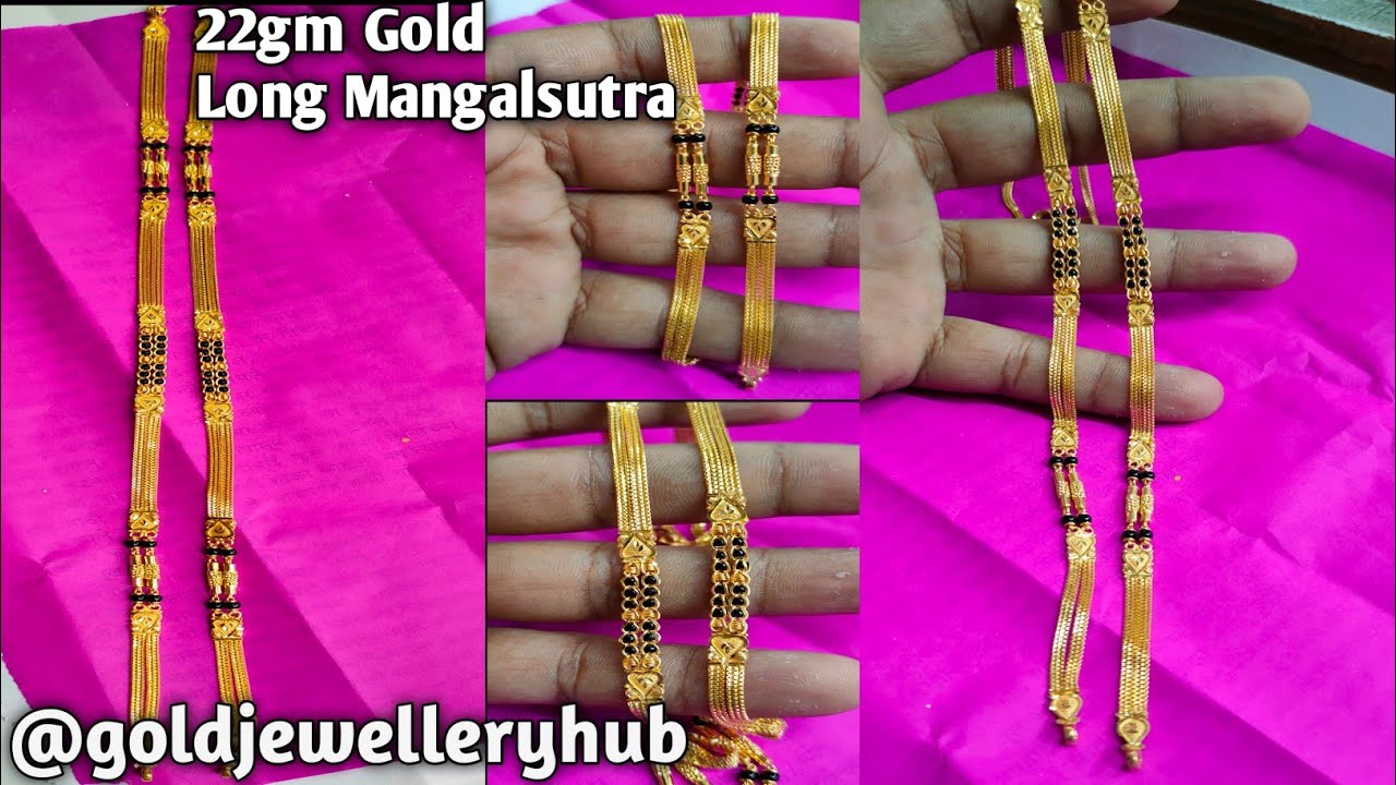 Gold Long Mangalsutra designs With Price | Gold Jewellery Hub