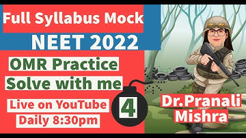 Full Syllabus Mock NEET - 4 | FREE Live Biology Test with OMR Practice | Dr. Pranali Mishra #neet