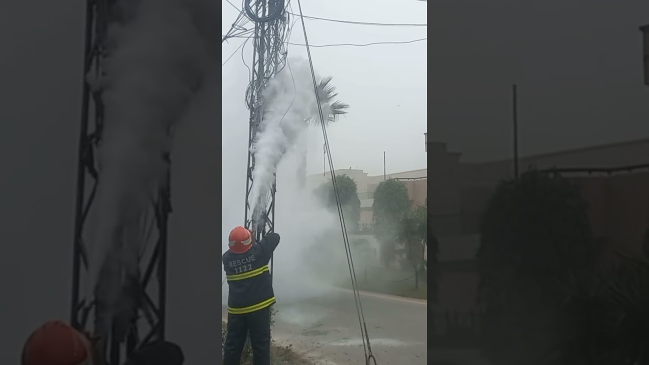 firefighter near garden town morning 9,am Lahore Pakistan.