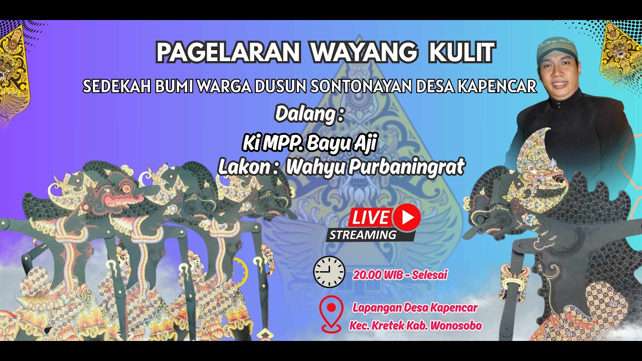 WARGA DUSUN SONTONAYAN MENGGELAR WAYANG KULIT 2 HARI 2 MALAM DALAM RANGKA SEDEKAH BUMI