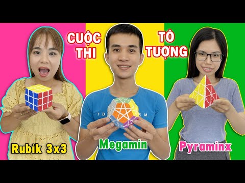 Video Cuộc Thi Nặn Tượng Tô Màu Đất Sét Rubik 3x3 vs... - youtube