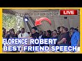 FLORENCE ROBERT BEST FRIEND BREAKS INTO TEARS | EMOTIONAL. SPEECH | FLORENCE  ROBERT  BURIAL