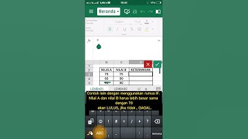 belajar excel di HP | Fungsi AND | #shorts #excel #wpsoffice #xls #googlesheets #tutorial