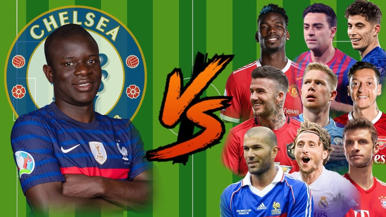 N'Golo Kanté vs Legends💪(ZidaneKDBXaviKrossBusquetsPogba) YouTube