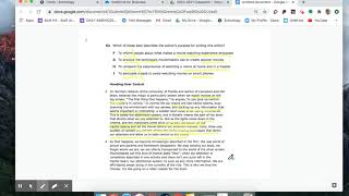 How to Answer Author's Purpose Multiple Choice Questions