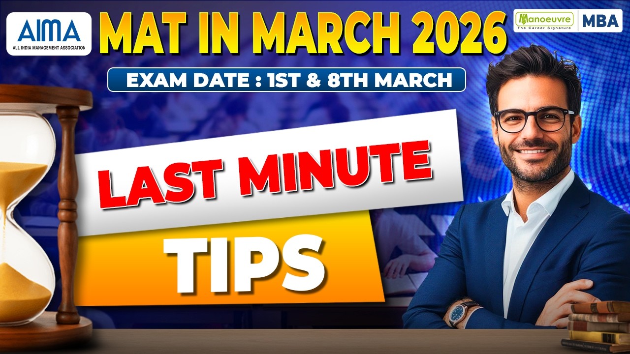 Last Minute Tips For MAT in March 2026 - YouTube