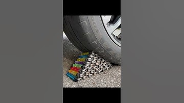 Crushing Crunchy & Soft Things by Car! EXPERIMENT Car vs Lighters cube #shorts