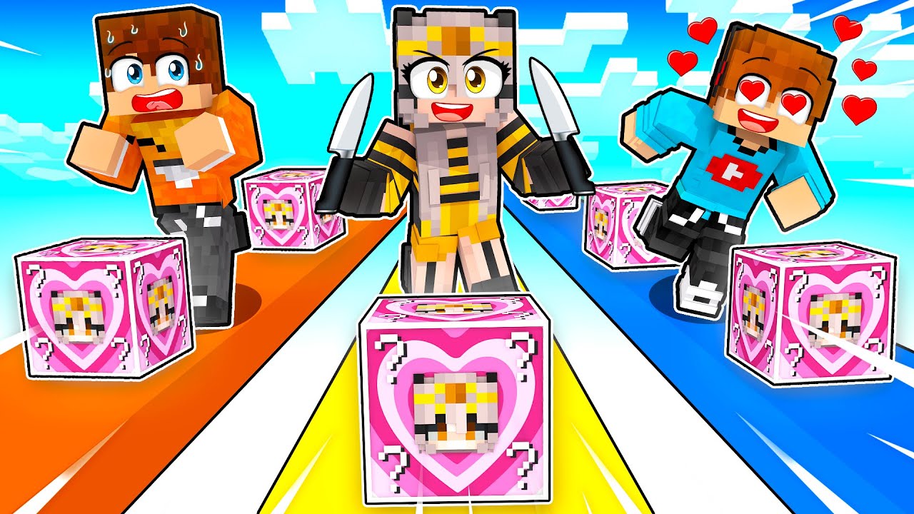 WYŚCIG LUCKY BLOCK z KRÓLOWĄ PSZCZÓŁ i ALEK w Minecraft!