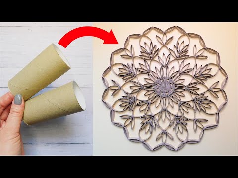 Amazing Wall Decor DIY Idea 😍 Toilet Paper Rolls Recycling Craft ♻️ Easy Handmade Decoration