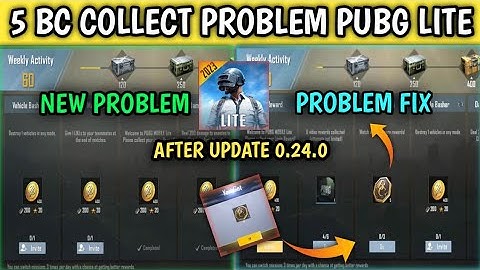 5 BC COLLECT PROBLEM PUBG LITE 😱 | PUBG LITE 5 BC COLLECT KAISE KARE AFTER UPDATE 0.24.0