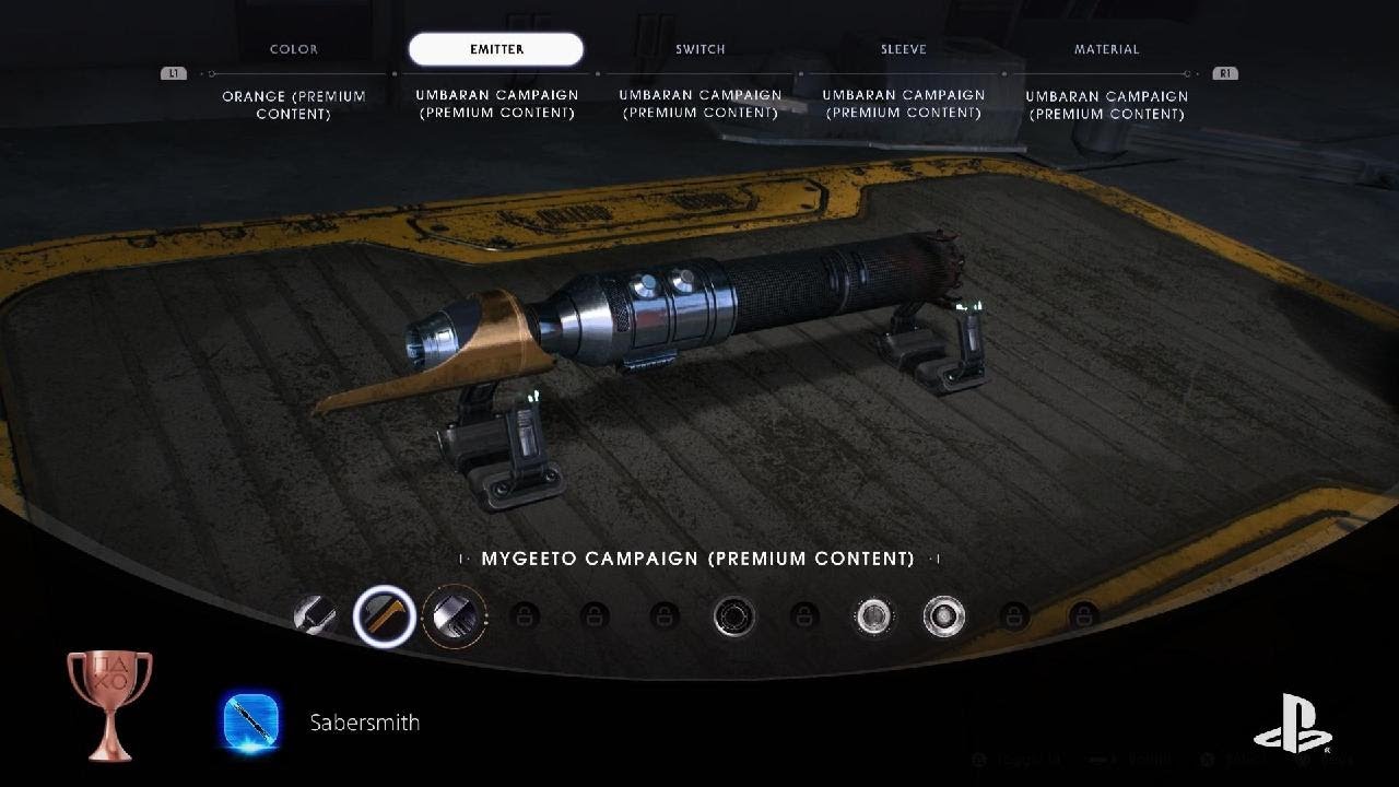 Star Wars Jedi: Fallen Order (PS5): Sabersmith Trophy