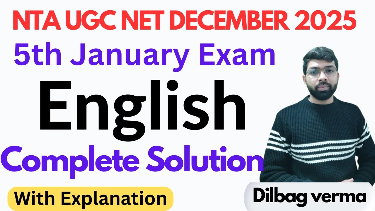 NTA UGC NET English paper december 2025 complete solution with explanation || Sahitya Study Hisar