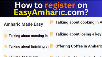 How to sign up in easyAmharic.com #Learn #Amharic on this site