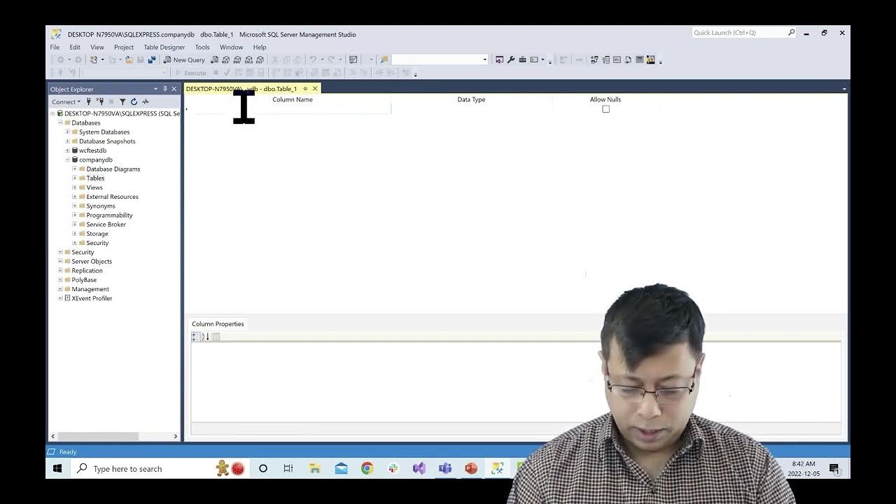 Create a Database and table in SQL | Part 6 - YouTube