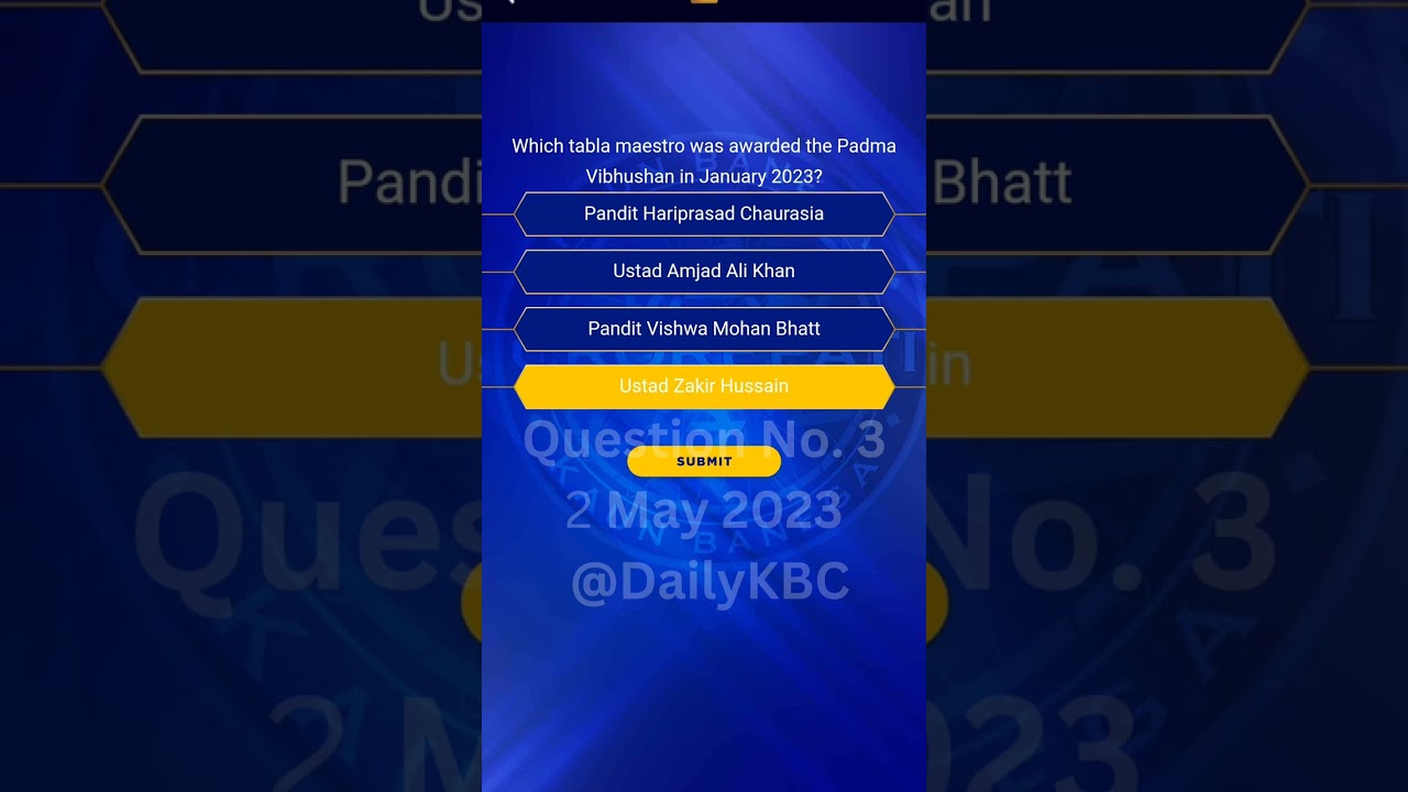 KBC 2023 Registration Question No. 4 quiz Today l 2 May 2023 Season 15 Kaun Banega Crorepati SonyLIV