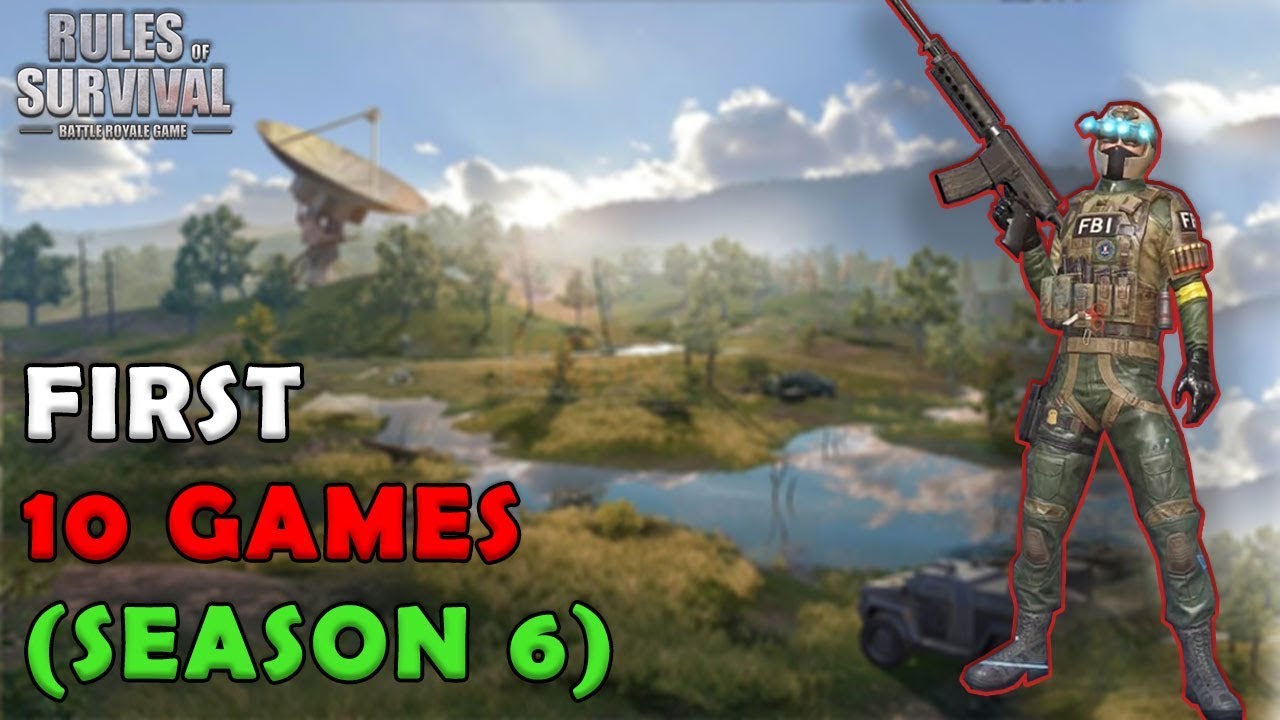 My first 10 games of season 6! (Rules of Survival)
