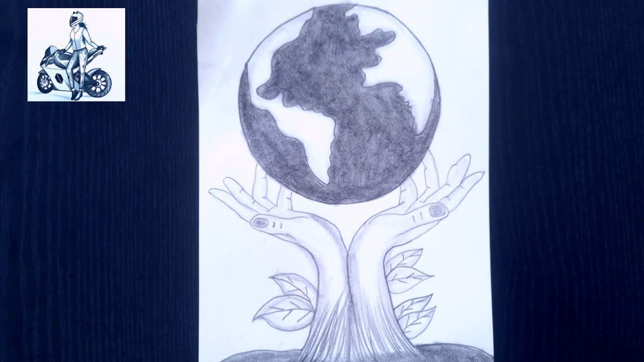 How to draw Van Mahotsav Drawing easy //save Earth 🌎 drawing // pencil ...