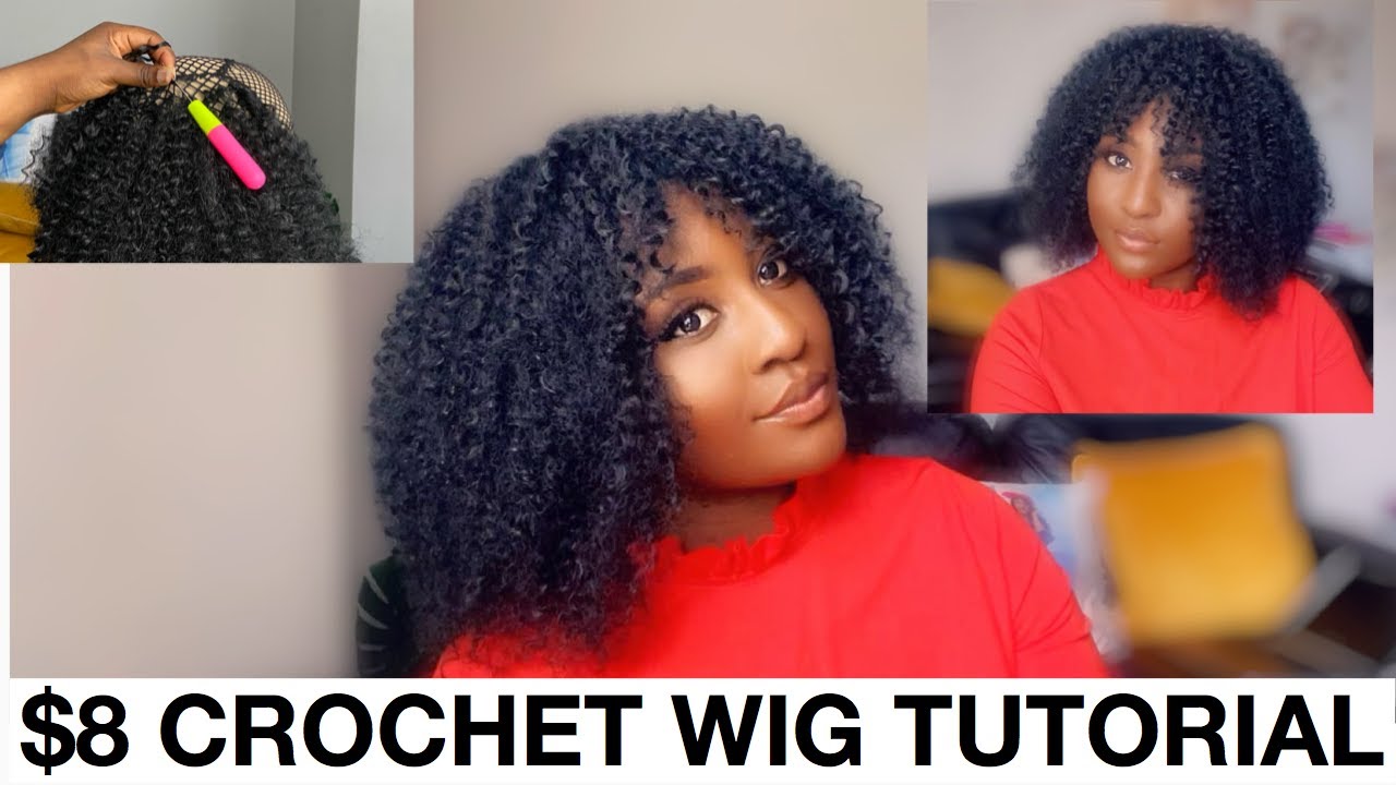 HOW TO MAKE A CURLY CROCHET WIG WITH BANGS 8 EASY PROTECTIVE CROCHET