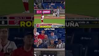 Acuña Jr CLIMBS the Scoreboard with HUGE Home Run! #mlb #baseball #shorts