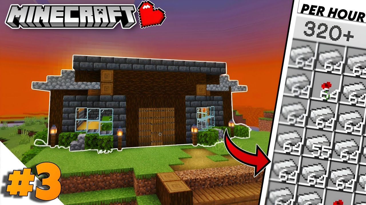 🤩 Minecraft Pe 1.21 Best Iron Farm🔥 | Minecraft Pe 1.21 Survival Series | EP 3 | Hindi |